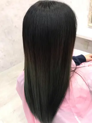 セミロング 野澤 朱里のヘアスタイル