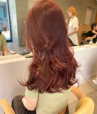 ロング カラー Saki/レイヤー/ 柔色カラー/顔まわりのヘアスタイル