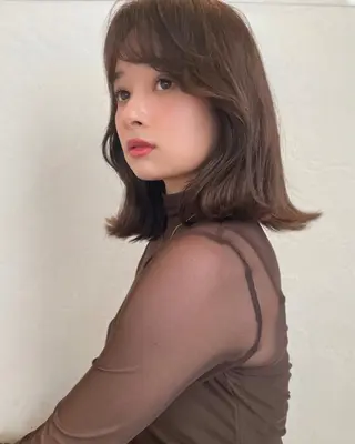 ミディアム カラー レイヤーカット🎀 kanaのヘアスタイル