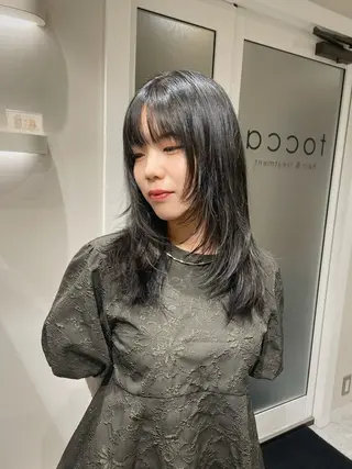 セミロング 森口誠斗/レイヤー /透明感カラーのヘアスタイル