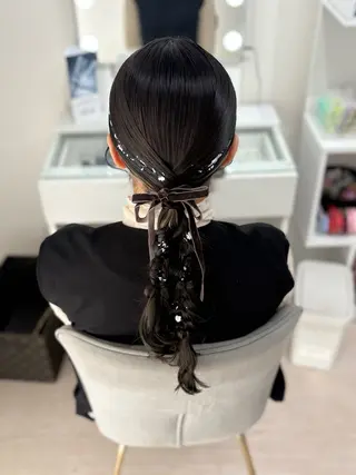 ロング ヘアアレンジ ヘアセットサロン /上坪愛美のヘアスタイル
