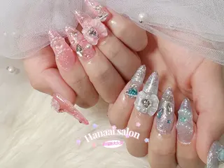 セミロング Hanaai Salon新大久保店のネイルデザイン