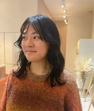 セミロング カラー ramphy 柴原 夢奈のヘアスタイル