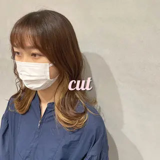 セミロング 髪質改善/透明感カラ ー/Ayana 🍒のヘアスタイル