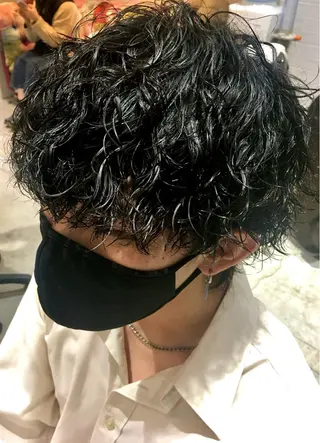 ショート パーマ メンズ 🦩パーマン🦩佐藤 航太のヘアスタイル
