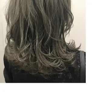 ミディアム カラー パーマ ご新規様限定 透明感カラーKANAのヘアスタイル