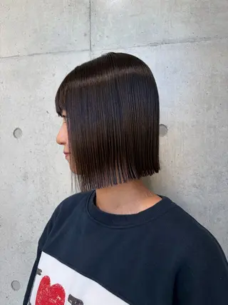 ショート カラー ヘアアレンジ ボブ艶モテカラー🫧 カリンのヘアスタイル