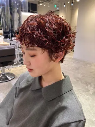 ショート パーマ メンズ清潔感のプロ 💈メンズパーマ藤田のヘアスタイル
