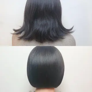 ショート カラー パーマ ヘアアレンジ 美髪矯正 韓国レイヤーのヘアスタイル