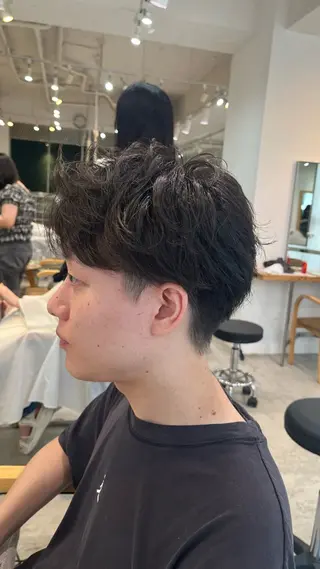 ショート メンズ センターパート職人 柏/メンズ/ ハルキのヘアスタイル