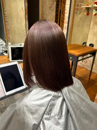 ミディアム カラー パーマ 銀座✨レイヤーカット 顔まわり/坂本亜裟海のヘアスタイル