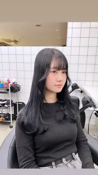 ロング カラー パーマ ヘアアレンジ メンズ 上品＆韓国風 🥀海心🥀のヘアスタイル