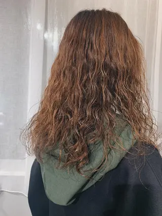 ロング パーマ ヘアアレンジ ボブパーマコテ巻き風 パーマNo1深江秀平のヘアスタイル