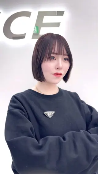 ショート カラー ヘアアレンジ 縮毛矯正🤍 ボブ/ HIKARIのヘアスタイル