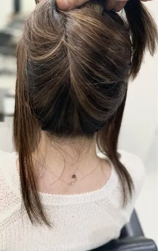 ロング カラー レイヤーカット 赤み消し　店長/大和のヘアスタイル