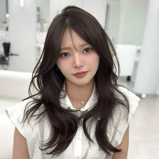 ロング カラー 韓国レイヤー× 顔まわり🕊️テルのヘアスタイル