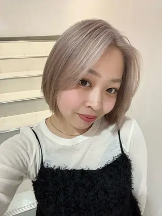 ショート カラー 🫧艶カラー/ダブル カラー♡/桜🌸のヘアスタイル