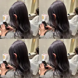 ロング カラー 透明感×エクステ× 前髪,顔周り そうまのヘアスタイル