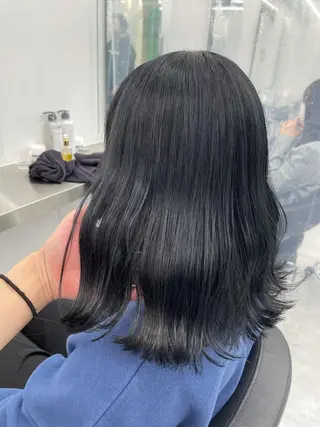 セミロング カラー ヘアアレンジ 縮毛矯正/髪質改善/ ブリーチ毛/木元渓太のヘアスタイル