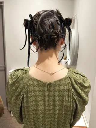 ロング カラー ヘアアレンジ hibiki/セット /透明感カラーのヘアスタイル