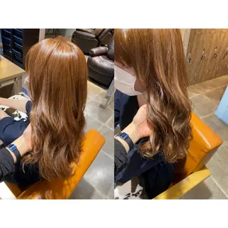 カラー 🩵盛れる顔周り/ 艶カラーemi🩵のヘアスタイル