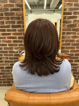 セミロング カラー tomoメンズ特化 /パーマ/カットのヘアスタイル