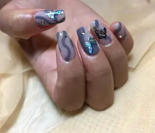 ネイル パラあり！フィルイン 美フォルムのネイルデザイン