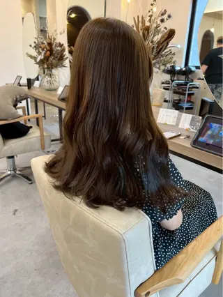 ロング カラー レイヤー✂︎ぷつボブ 艶カラー🤍noaのヘアスタイル