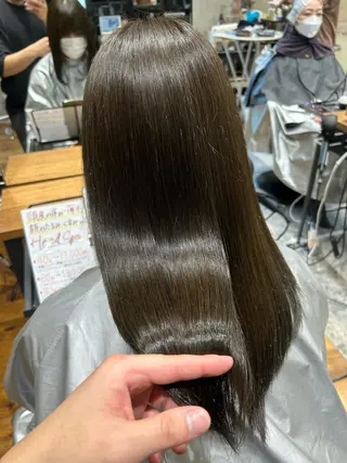 ロング カラー パーマ 銀座✨レイヤーカット 顔まわり/坂本亜裟海のヘアスタイル