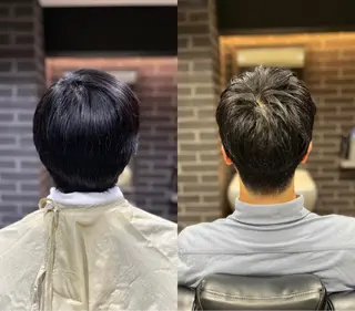 ミディアム 新宿💈カットモデル メンズカットのヘアスタイル