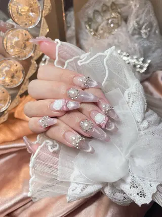 ネイル 24時まで❤︎韓国、 ワンホンネイルのネイルデザイン