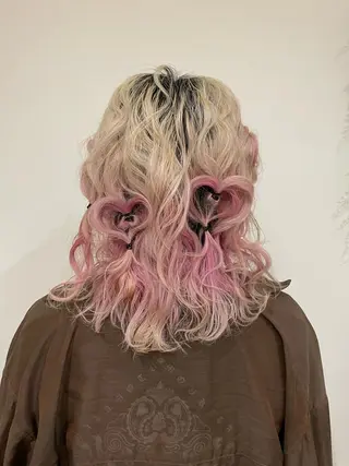 ミディアム ヘアアレンジ ブリーチなしベージュ /ヘアセット/ミユのヘアスタイル