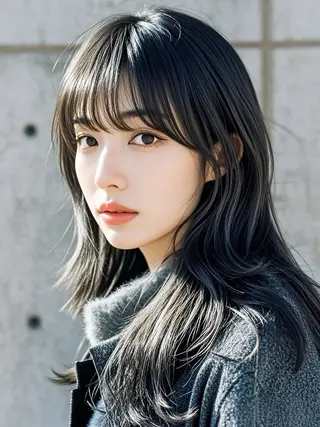 セミロング ウルフカット 811 大阪梅田 ウルフのヘアスタイル