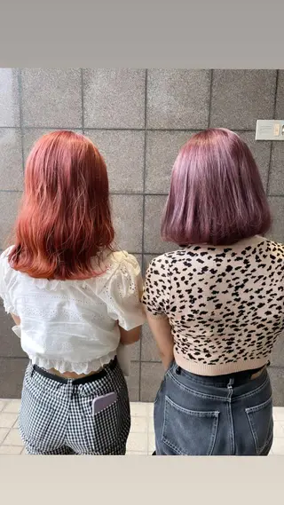 ミディアム カラー ヘアアレンジ 髙塚碧🇰🇷 韓国ヘア🎗️のヘアスタイル