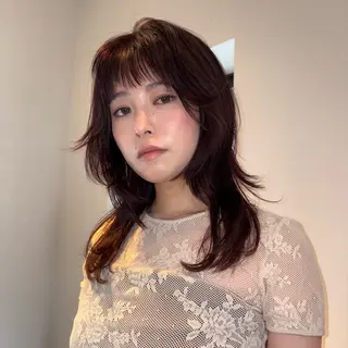 ミディアム Ayaka 透明感カラーのヘアスタイル