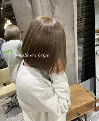 ミディアム カラー 似合わせカット/ 青竹真璃亜のヘアスタイル