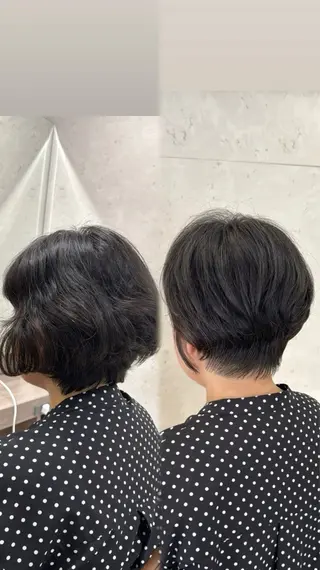 ショート カラー 佐藤優晟/カラー/ 癖毛ショート/表参道のヘアスタイル