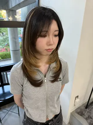 ミディアム LA KING soraのヘアスタイル