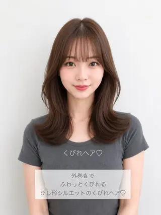 セミロング 顔周り/くびれヘア 韓国ヘア💕風間るなのヘアスタイル