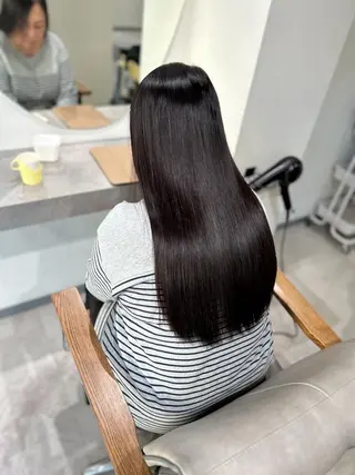 ロング パーマ 白髪ぼかし特化美容師 古賀雄歩のヘアスタイル
