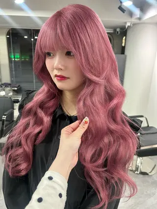 ロング 【ピンク/ラベンダー 】mao🐩💜のヘアスタイル