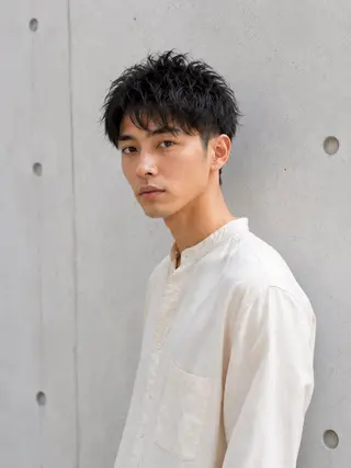 ショート パーマ メンズ 平尾薬院メンズカット FLICK/パーマのヘアスタイル