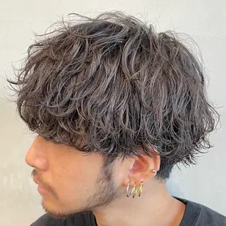 ミディアム パーマ ヘアアレンジ メンズ fifth 石川 凪のヘアスタイル