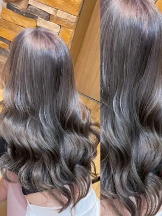 ロング カラー 👑髪質改善Wカラー 👑アユカのヘアスタイル