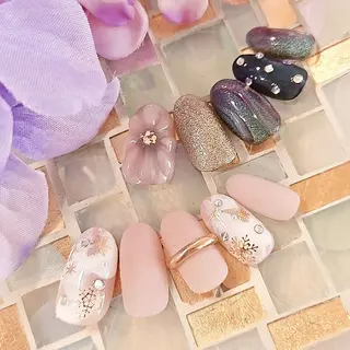 ネイル 手描きｱｰﾄ&推し活 🌟Wisteriaのネイルデザイン