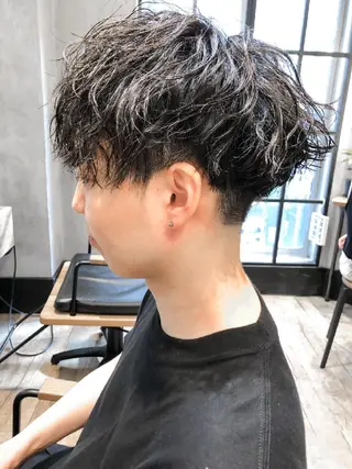 ショート メンズ パーマ メンズ特化 TAKE高崎のヘアスタイル