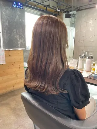 ロング カラー パーマ ヘアアレンジ メンズ キッズ ネイル マツエク・マツパ アイブロウ 透明感カラー・レイヤ ー🎀amika🎀のヘアスタイル