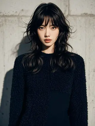 セミロング ウルフカット 811 大阪梅田 ウルフのヘアスタイル