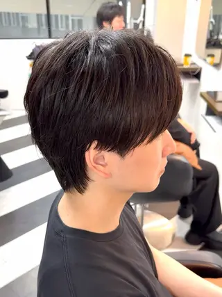 ショート カラー パーマ ヘアアレンジ メンズ 伊藤 陸のヘアスタイル