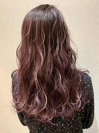 ロング カラー 天野 開のヘアスタイル